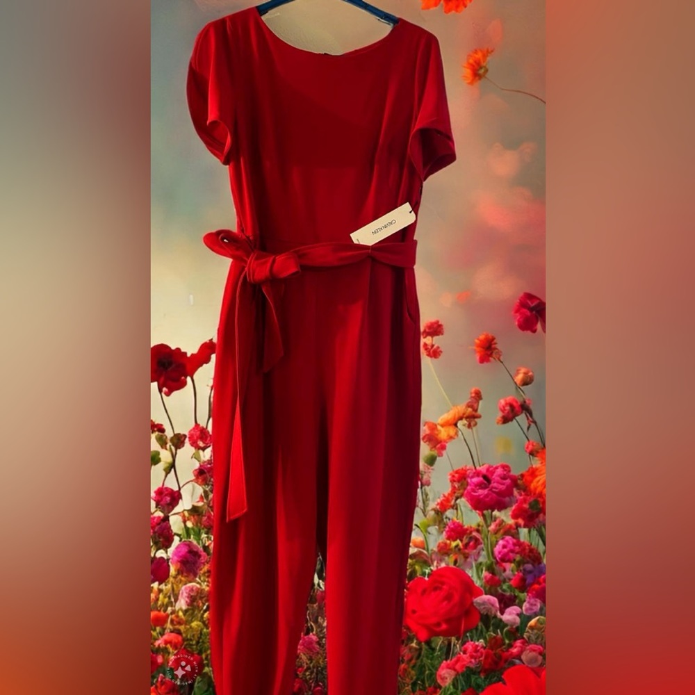 Michael Kors red jumpsuit
